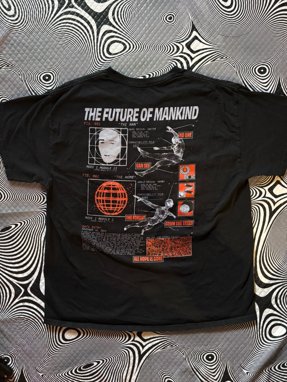 Black Graphic Tee - The Future of Mankind